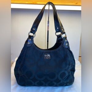 Coach Madison Signature Op Art shoulder bag
